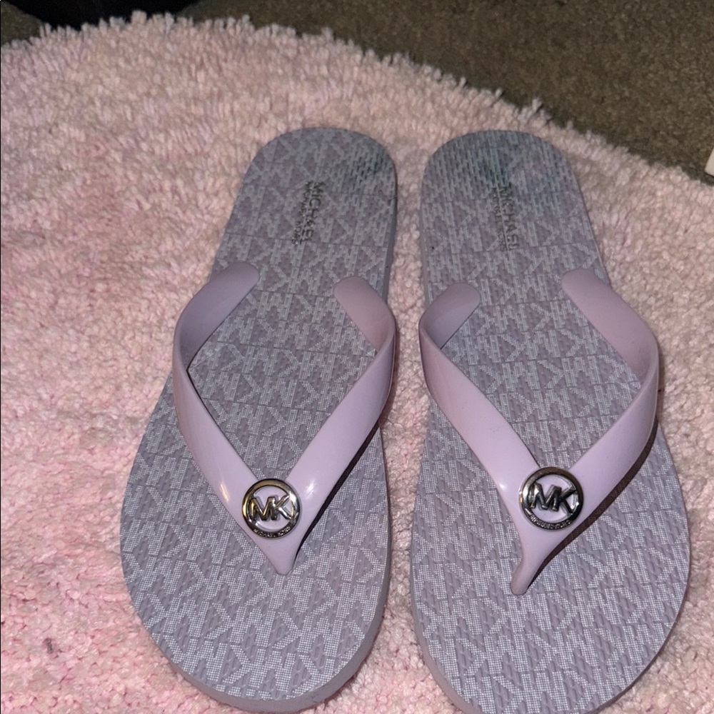 Michael Kors Lavender Flip Flops